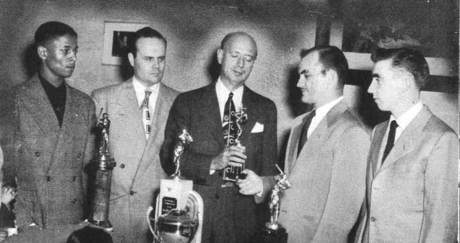 Ernest Webster at an awards ceremony